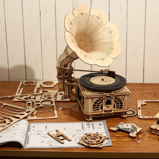 mon puzzle 3d Puzzle 3D Bois Gramophone Classique