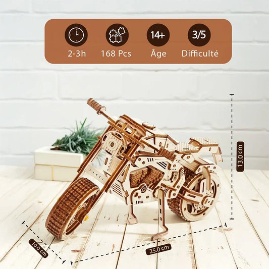 mon puzzle 3d Puzzle 3D Bois – Moto Vintage Café Racer