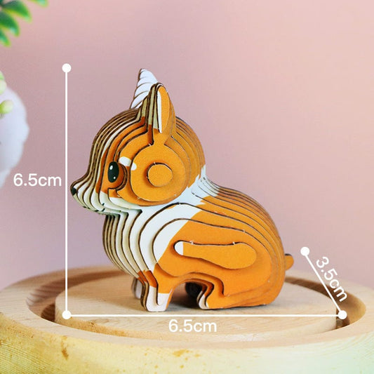 mon puzzle 3d Puzzle 3D Papier Chiot pour Enfants