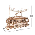 Puzzle 3D Bois Véhicule Steampunk - Tramway / Dirigeable Fantastique