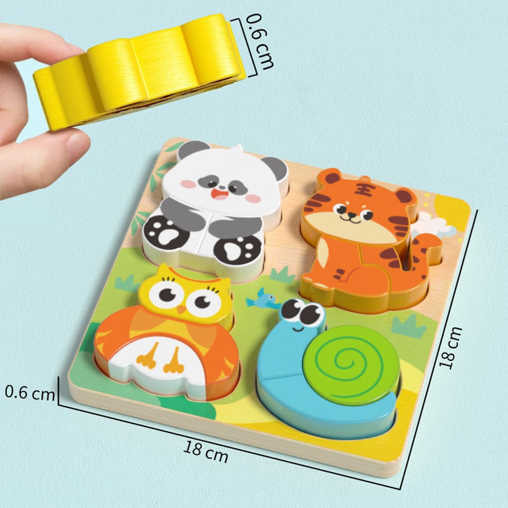 mon puzzle 3d  Puzzle 3D Bois Animaux Éducatif 4 en 1