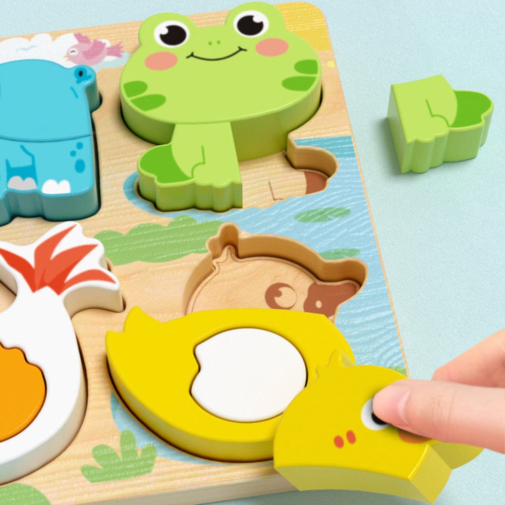 mon puzzle 3d  Puzzle 3D Bois Animaux Éducatif 4 en 1