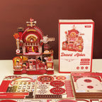 mon puzzle 3d  Puzzle 3D Bois Atelier Dessert Lumineux