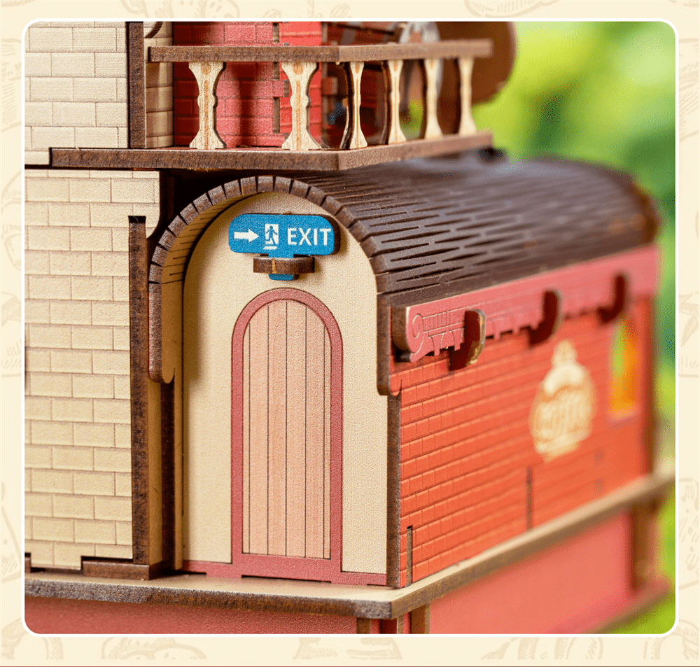 mon puzzle 3d  Puzzle 3D Bois Atelier Dessert Lumineux