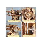 mon puzzle 3d  Puzzle 3D bois avion horloge vintage