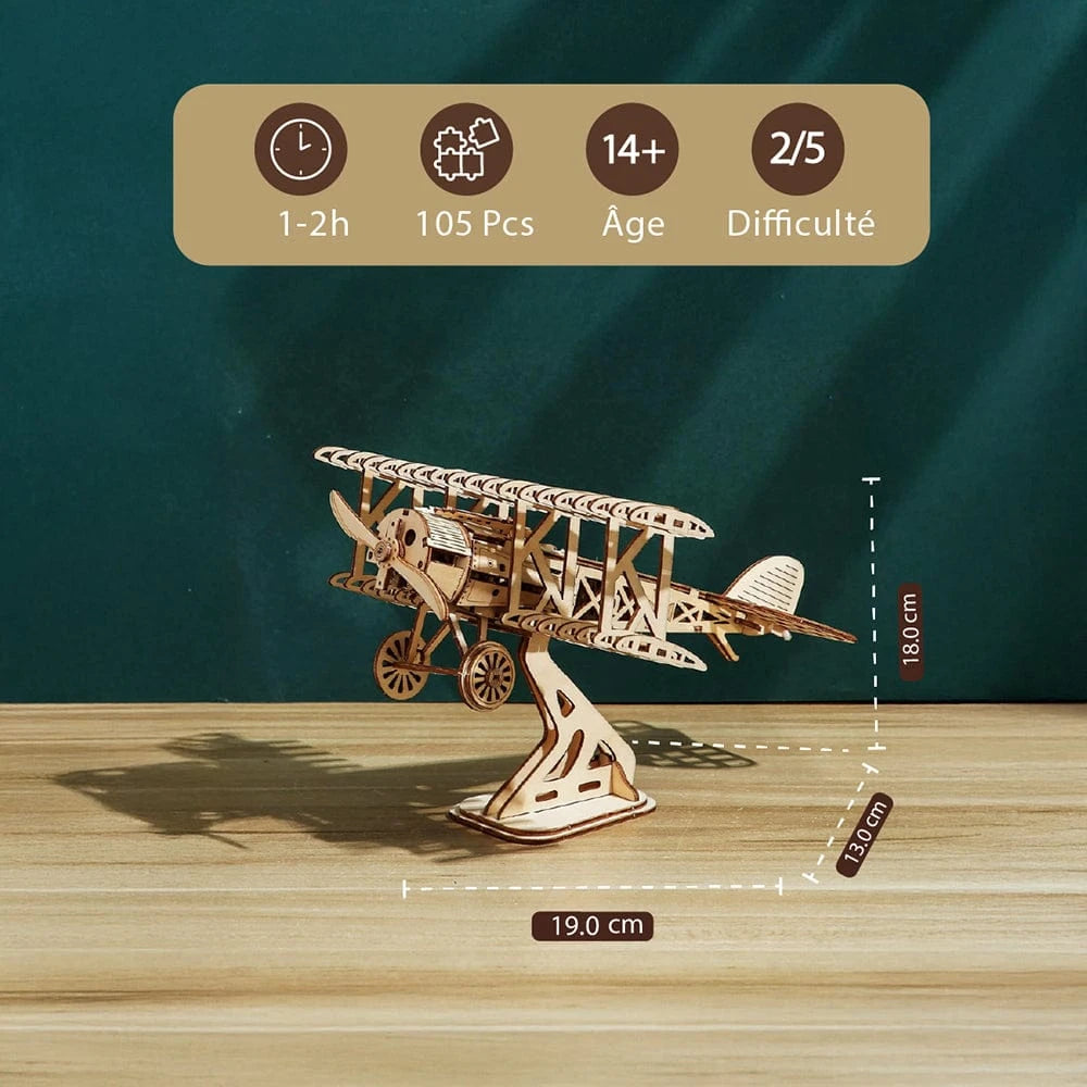 mon puzzle 3d  Puzzle 3D bois avion Vintage