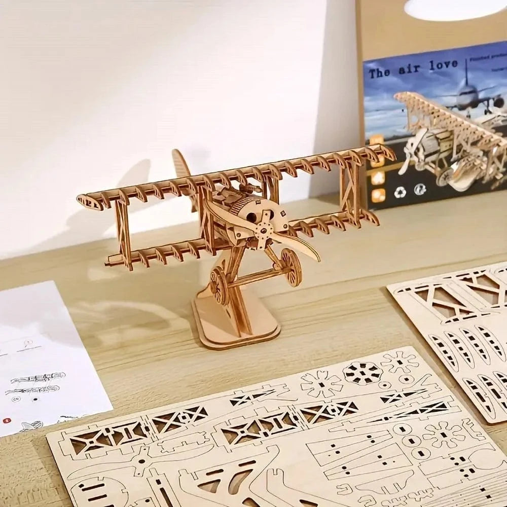 mon puzzle 3d  Puzzle 3D bois avion Vintage