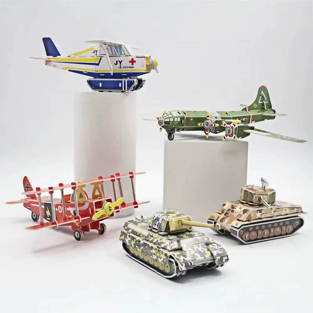 mon puzzle 3d  Puzzle 3D bois avions et Tanks Militaires