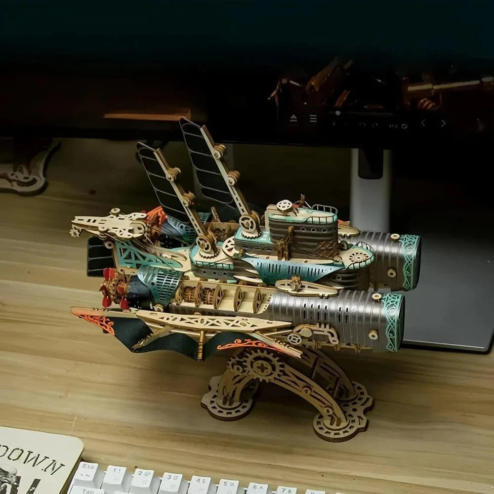 mon puzzle 3d Puzzle 3D bois bateau Dirigeable Fantastique