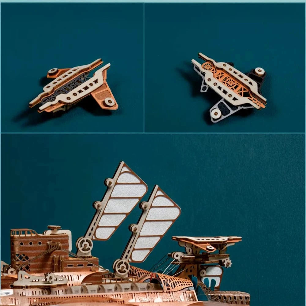 mon puzzle 3d Puzzle 3D bois bateau Dirigeable Fantastique