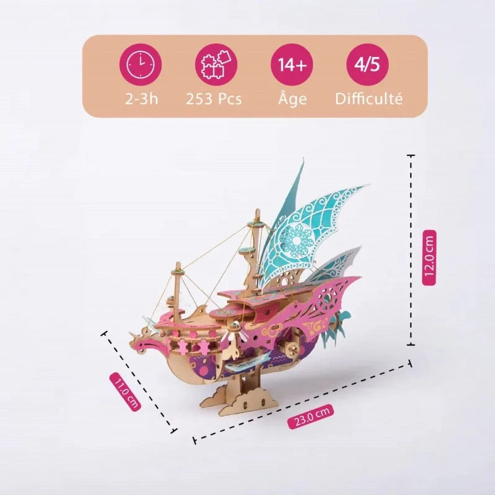 mon puzzle 3d  Puzzle 3D bois – Bateau Fantaisie