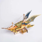 mon puzzle 3d  Dragon Doré Puzzle 3D bois – Bateau Fantaisie