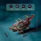 mon puzzle 3d  Violet Puzzle 3D bois bateau - Vaisseau Mystique