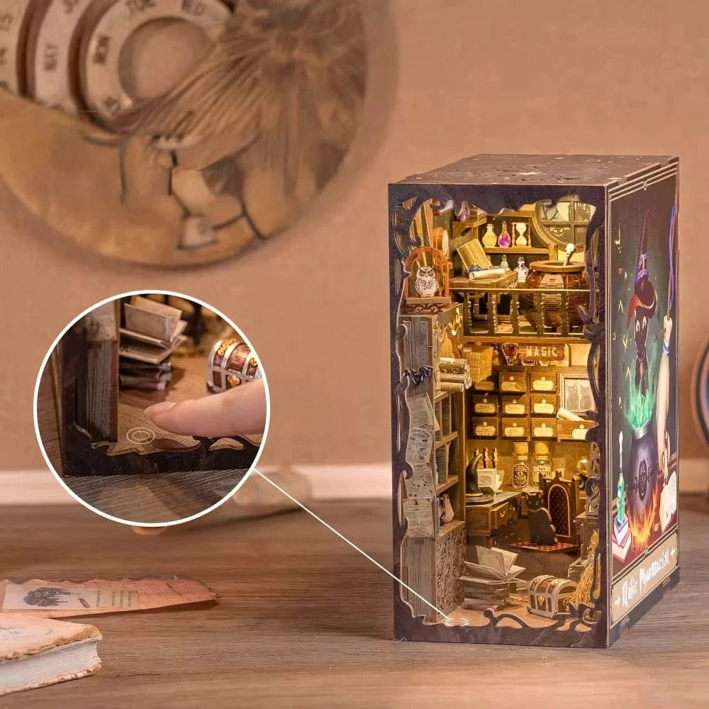 mon puzzle 3d  Puzzle 3D Bois – book nook Boutique de Potions Magiques