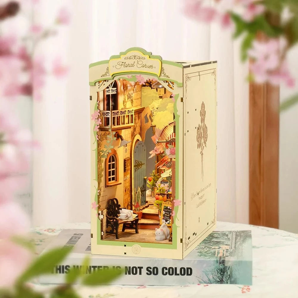 mon puzzle 3d  Puzzle 3D Bois – book nook fleurie de Jardin