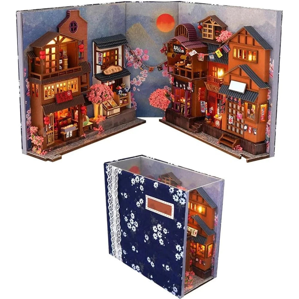 mon puzzle 3d  Puzzle 3D Bois – Book Nook Rue Nocturne