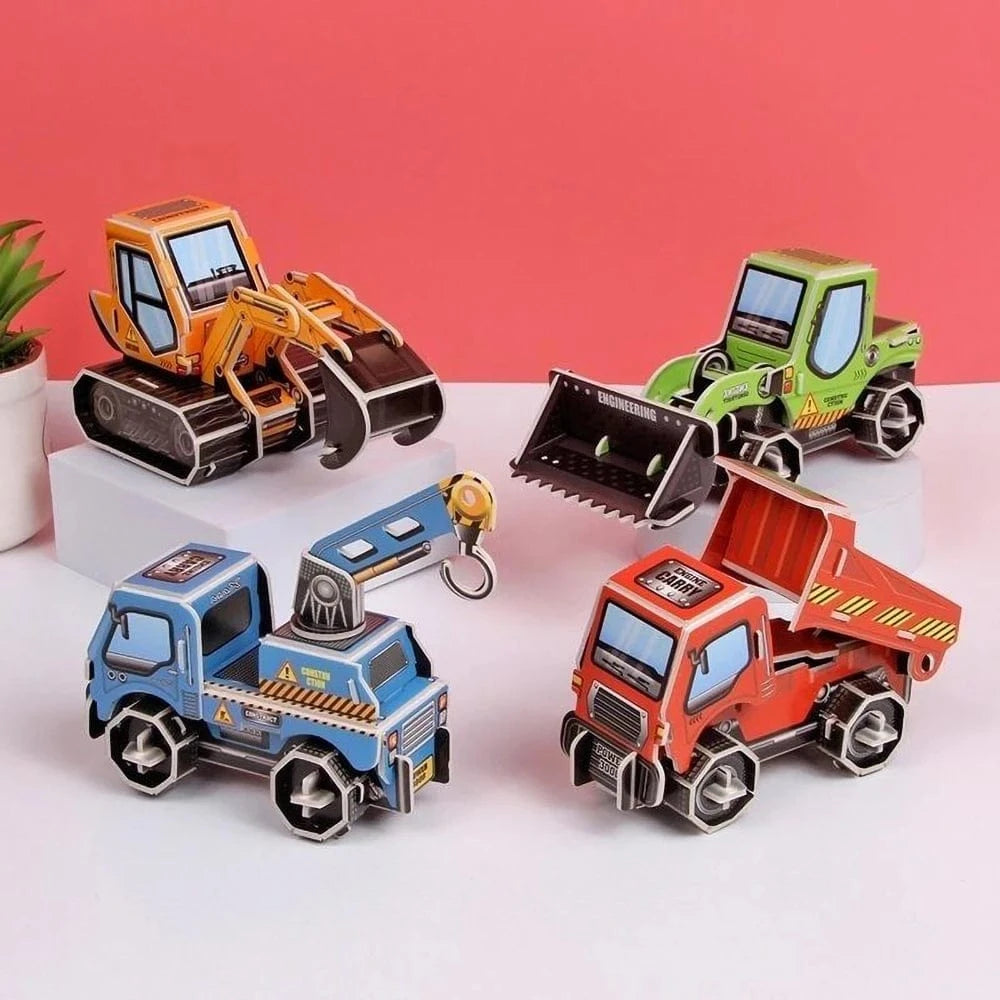 mon puzzle 3d  Puzzle 3D bois Camions de Chantier - Voiture pour enfants