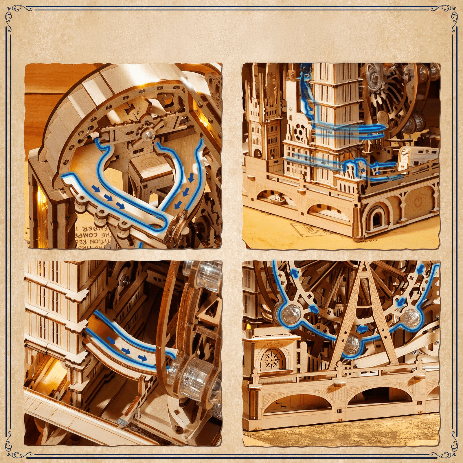 mon puzzle 3d  Puzzle 3D Bois Circuit Billes Londres