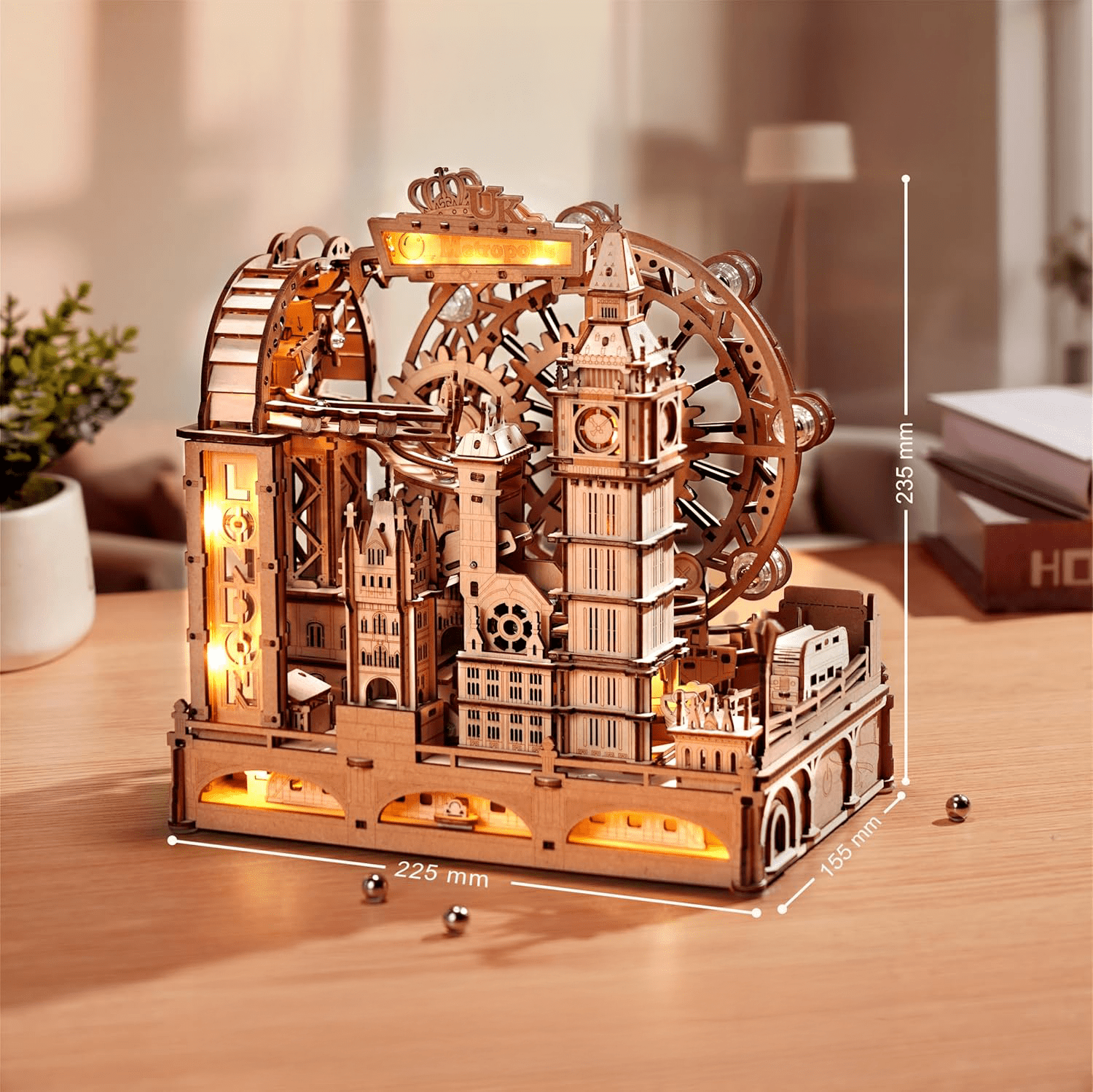 mon puzzle 3d  Puzzle 3D Bois Circuit Billes Londres Miniature