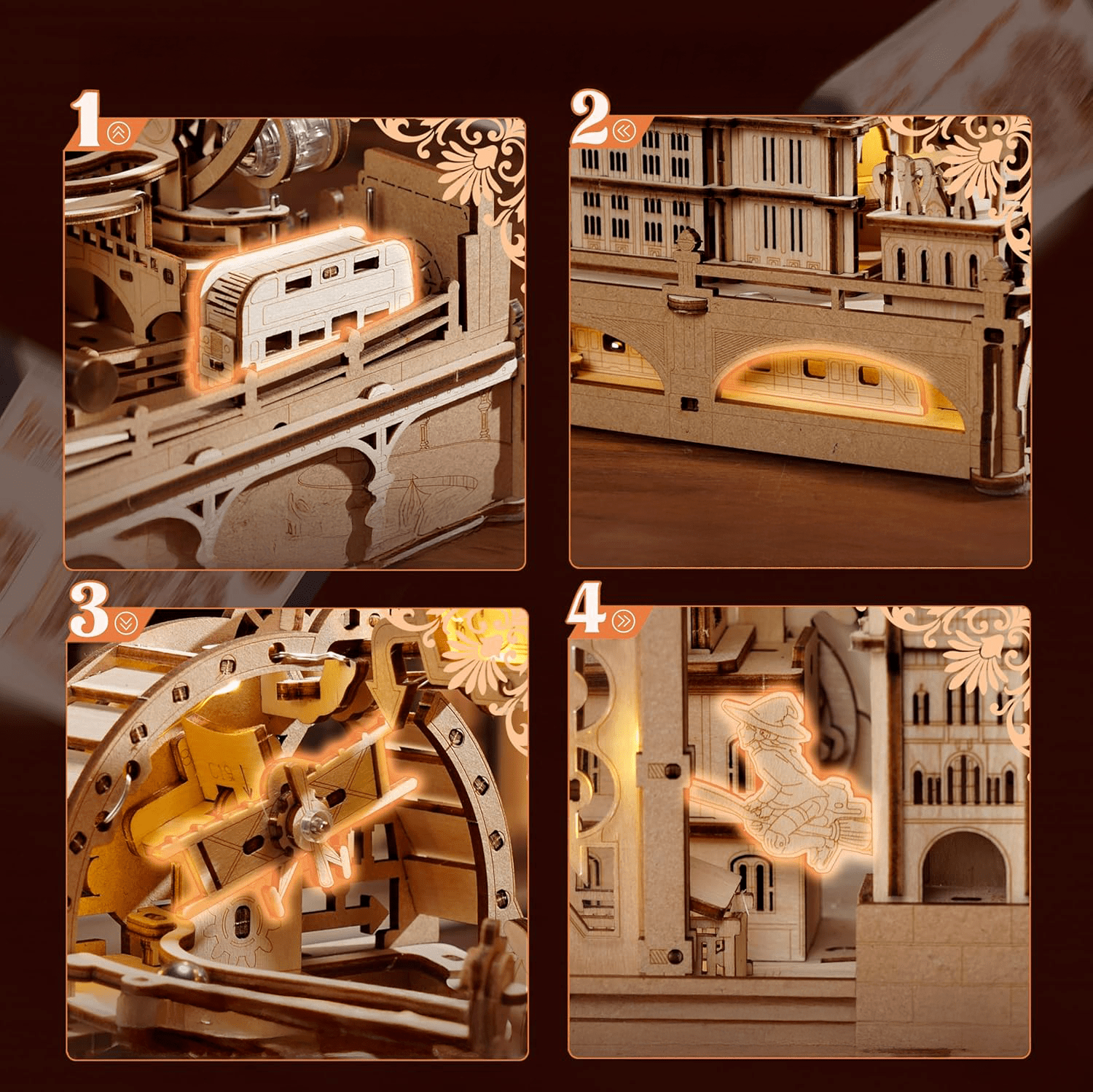 mon puzzle 3d  Puzzle 3D Bois Circuit Billes Londres Miniature