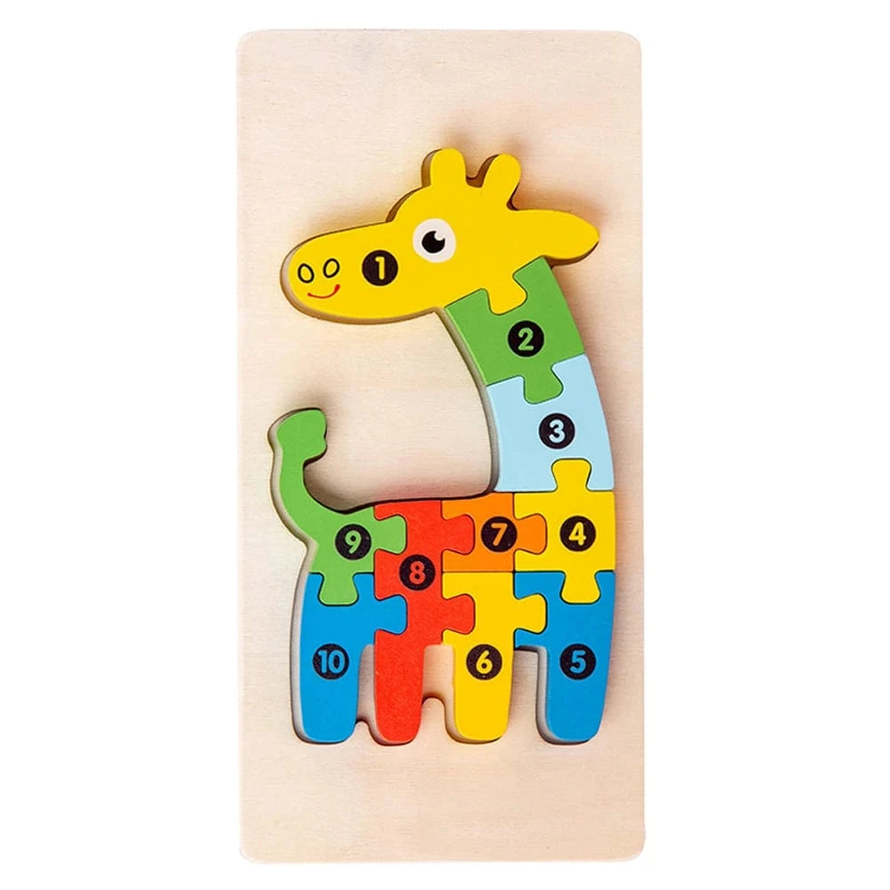 mon puzzle 3d  Puzzle 3D Bois coffret Éducatif – Animaux & Véhicules pour Enfants