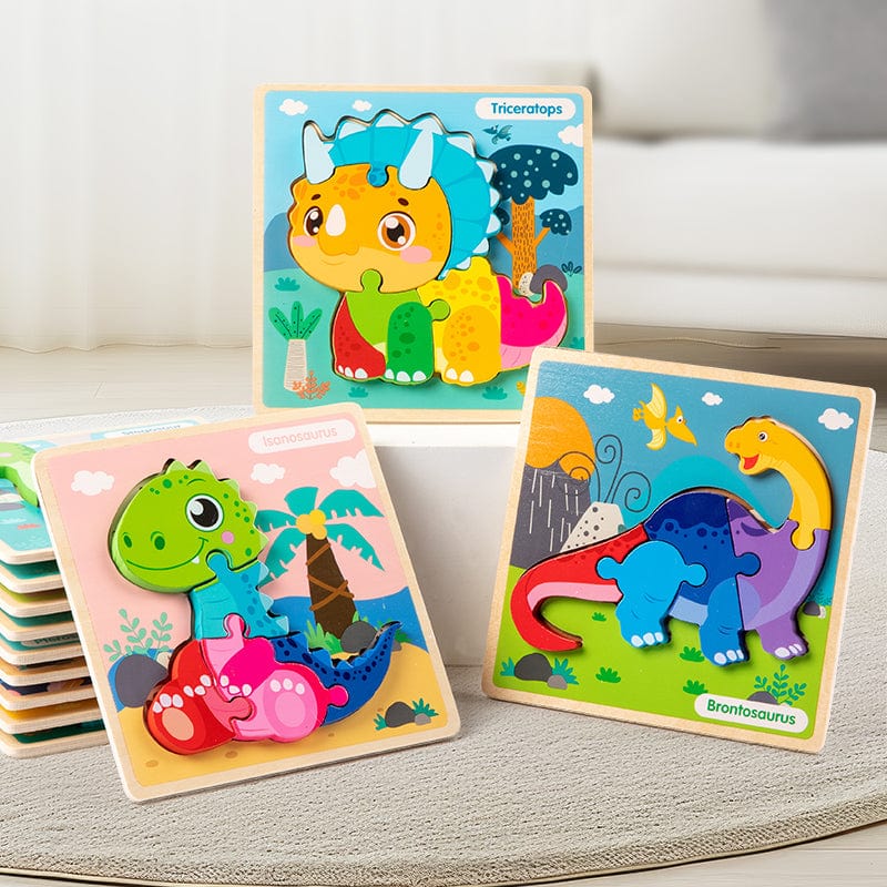mon puzzle 3d  Puzzle 3D Bois Dinosaure pour Enfants