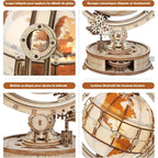 mon puzzle 3d  Puzzle 3D Bois Globe Mécanique