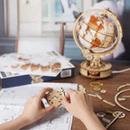 mon puzzle 3d  Puzzle 3D Bois Globe Mécanique