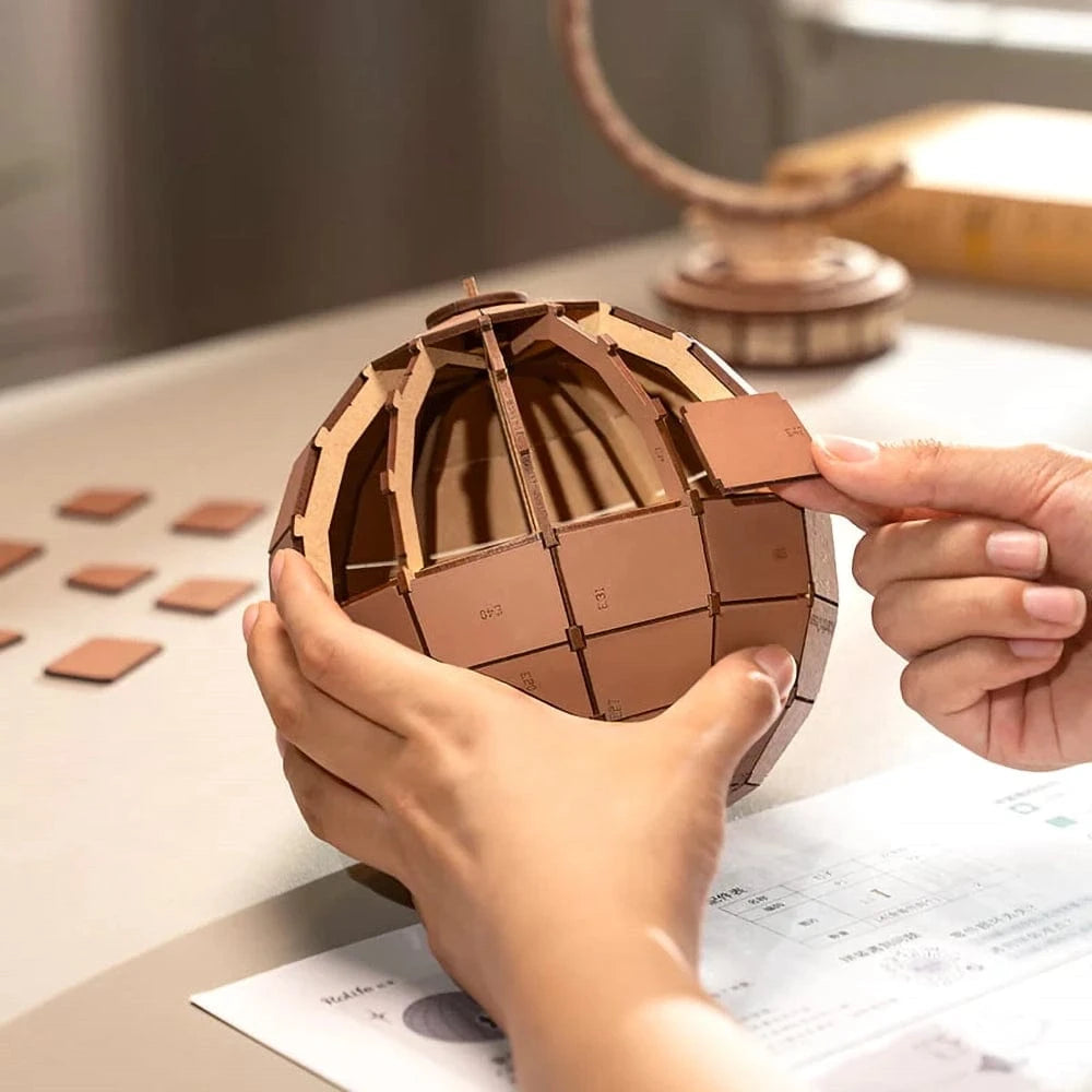 mon puzzle 3d  Puzzle 3D Bois Globe Vintage