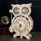 mon puzzle 3d  Puzzle 3D Bois Horloge Hibou