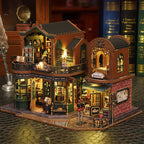 mon puzzle 3d  Puzzle 3D Bois Librairie Miniature Lumineuse