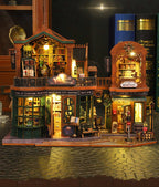 mon puzzle 3d  Puzzle 3D Bois Librairie Miniature Lumineuse