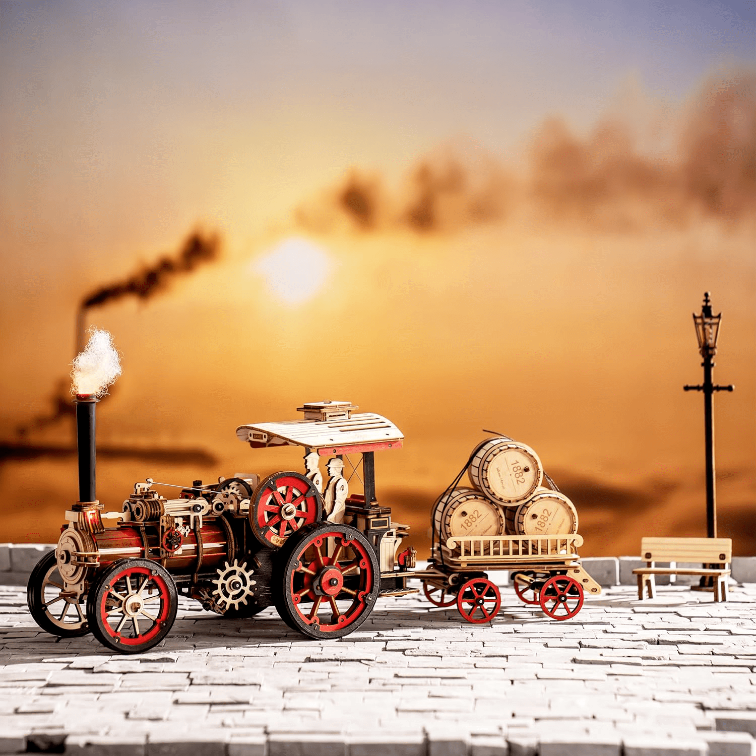 mon puzzle 3d  Puzzle 3D Bois Locomotive à Vapeur