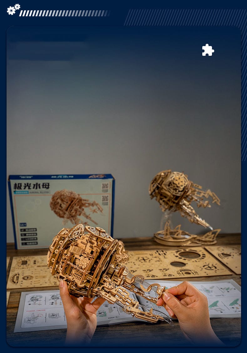 mon puzzle 3d  Puzzle 3D Bois Méduse Aurore Lumineuse