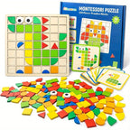 mon puzzle 3d  Puzzle 3D Bois Mosaïque Géométrique Montessori