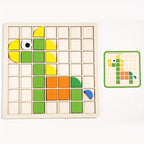 mon puzzle 3d  Puzzle 3D Bois Mosaïque Géométrique Montessori