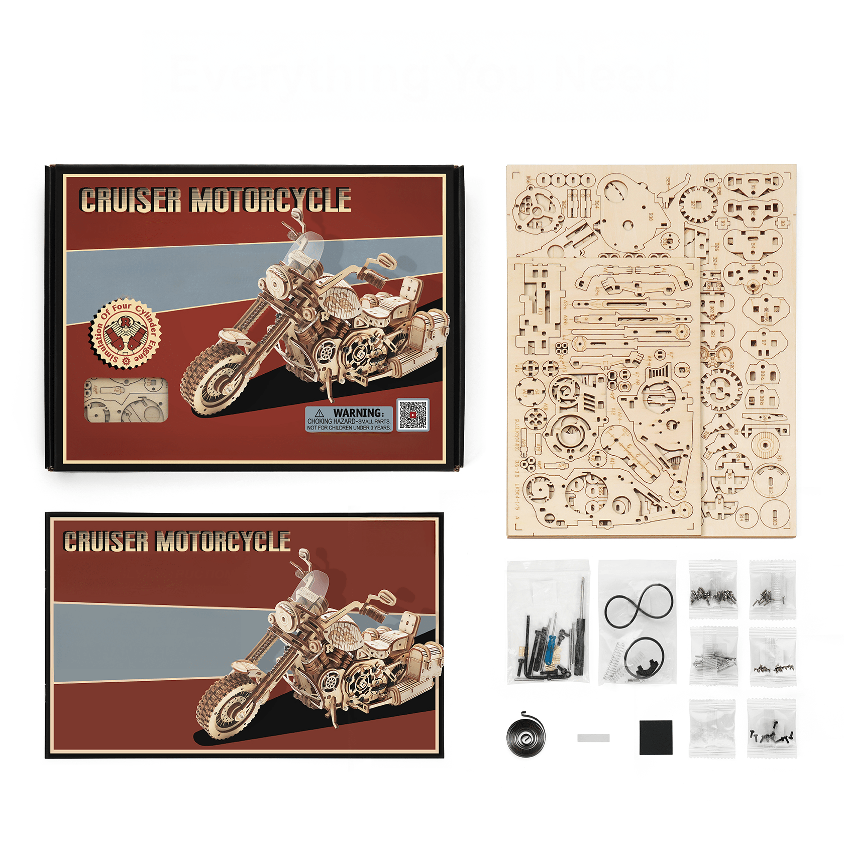 mon puzzle 3d  Puzzle 3D Bois Moto Cruiser