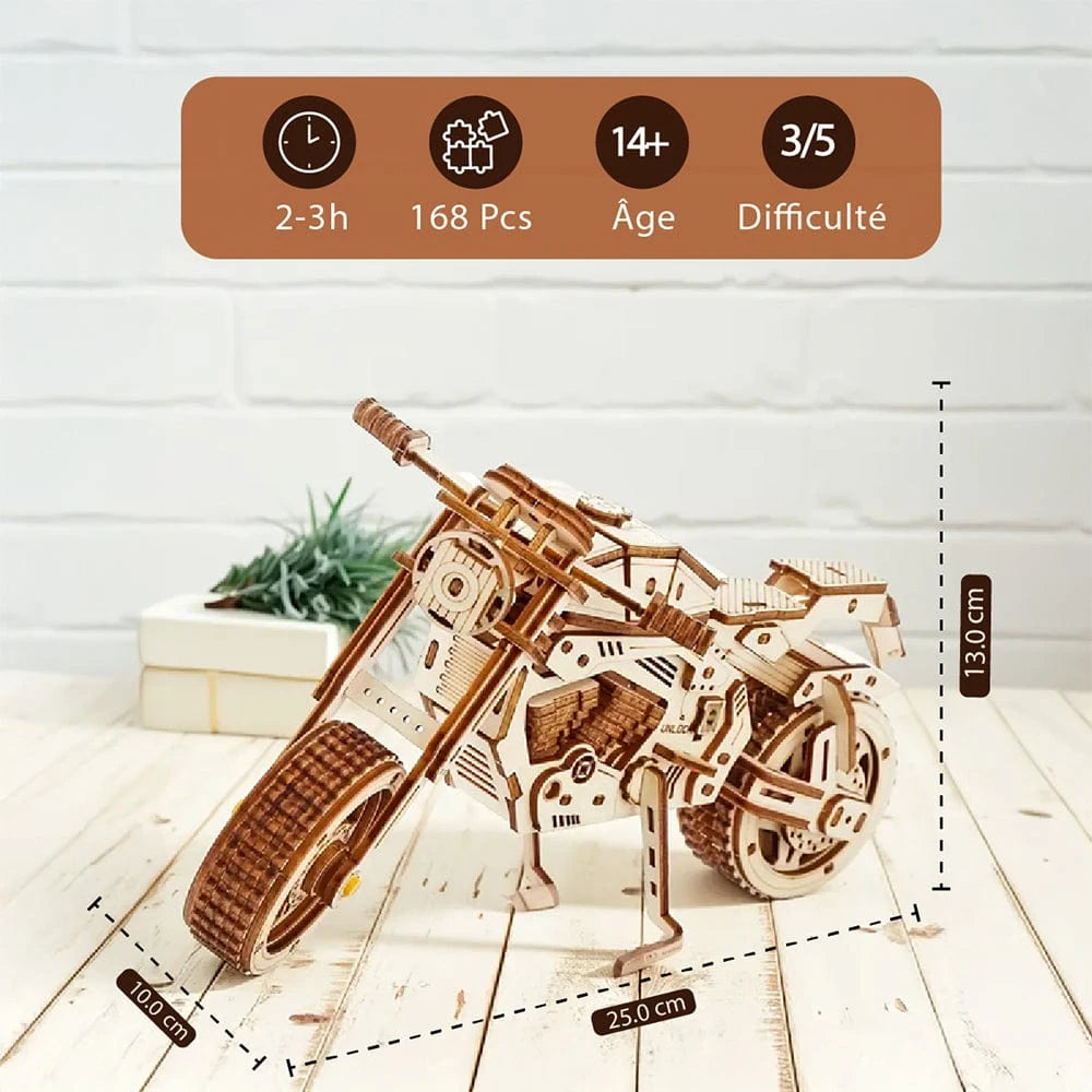 mon puzzle 3d  Puzzle 3D Bois – Moto Vintage Café Racer
