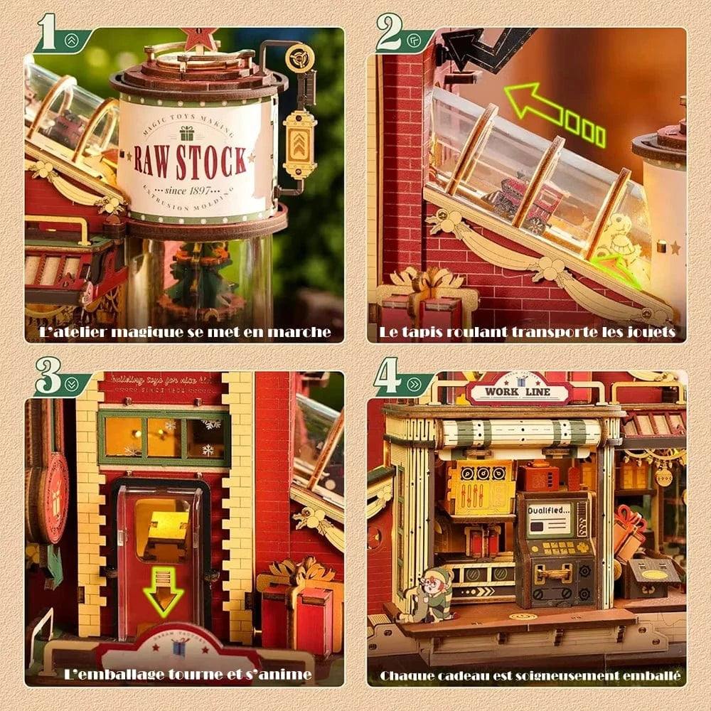 mon puzzle 3d  Puzzle 3d bois - Usine de Noël