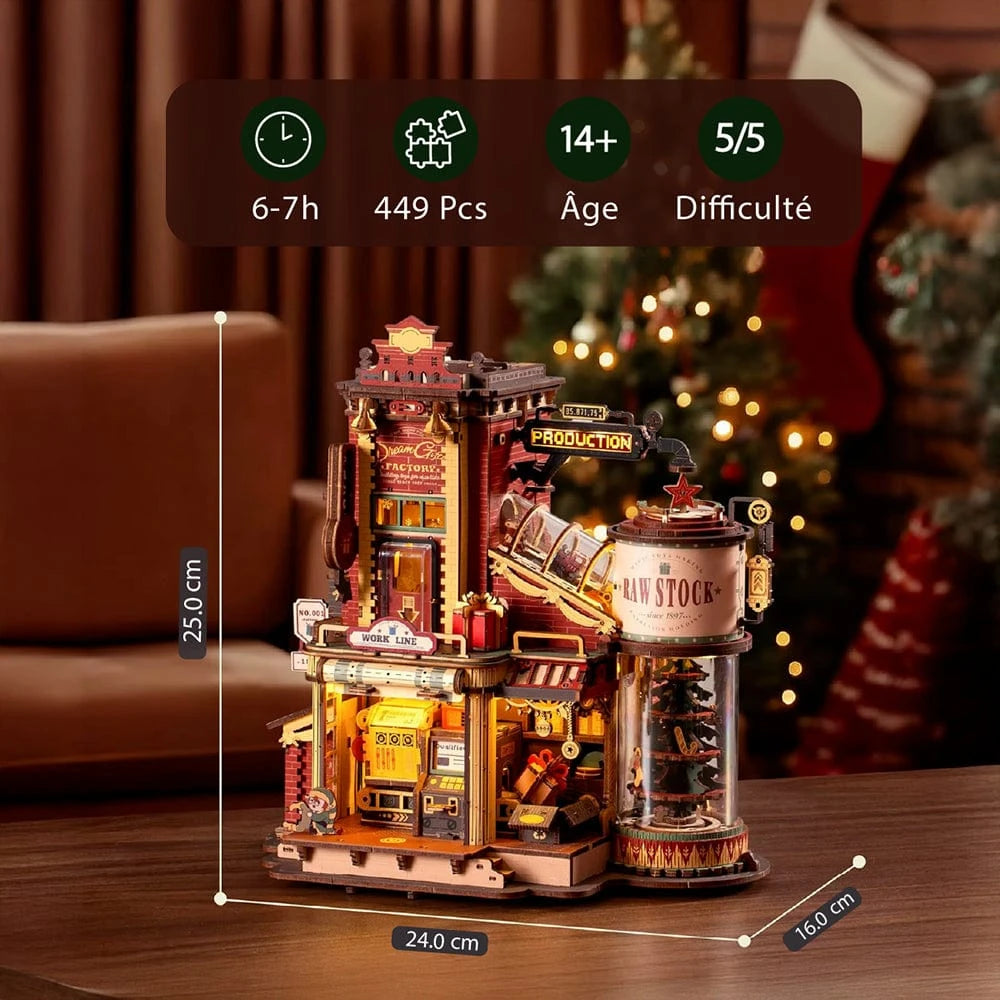 mon puzzle 3d  Puzzle 3d bois - Usine de Noël