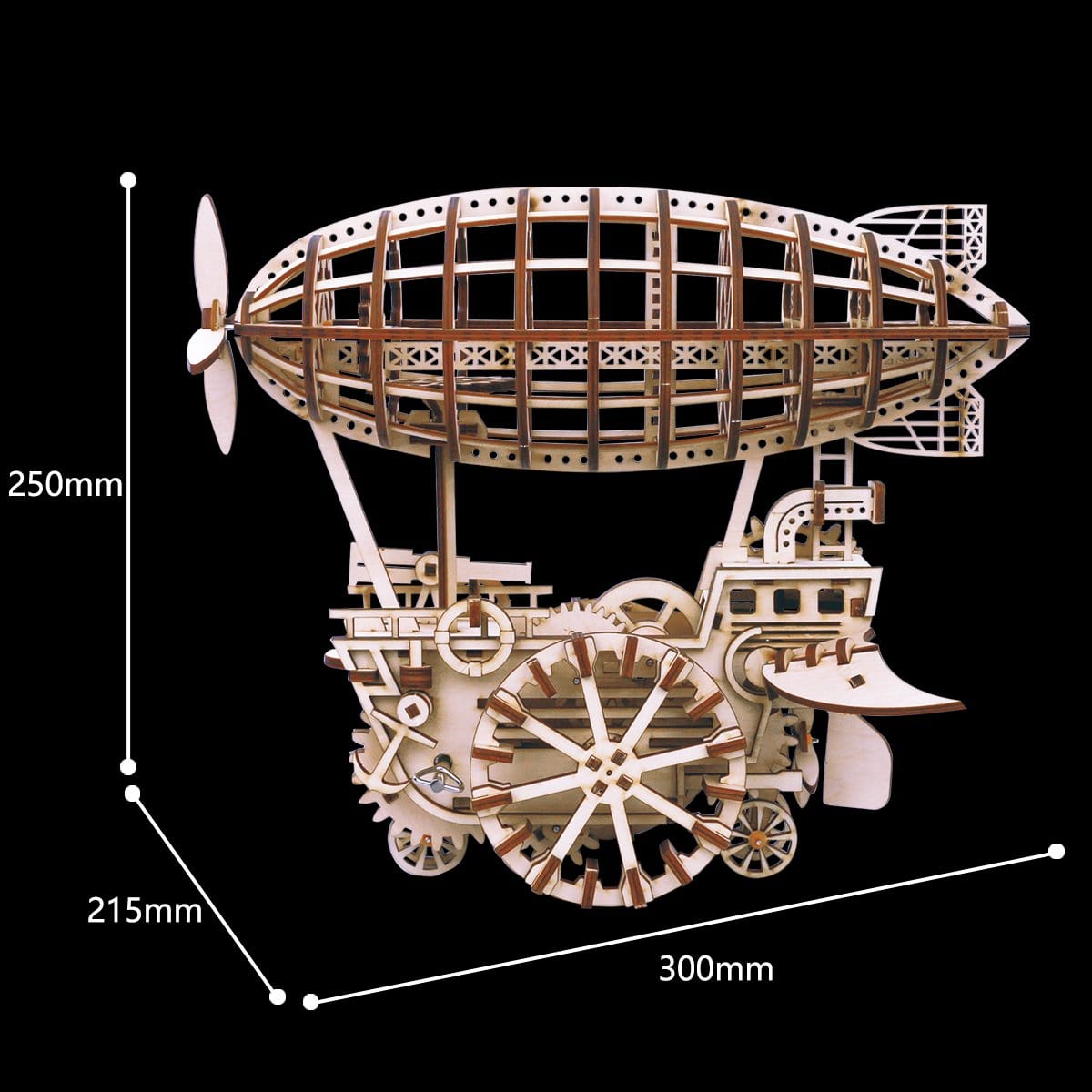 mon puzzle 3d  Puzzle 3D Bois Véhicule Steampunk - Tramway / Dirigeable Fantastique
