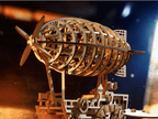 mon puzzle 3d  Puzzle 3D Bois Véhicule Steampunk - Tramway / Dirigeable Fantastique