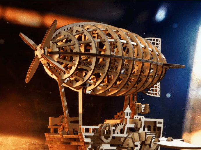 mon puzzle 3d  Puzzle 3D Bois Véhicule Steampunk - Tramway / Dirigeable Fantastique