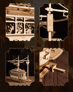 mon puzzle 3d  Puzzle 3D Bois Véhicule Steampunk - Tramway / Dirigeable Fantastique