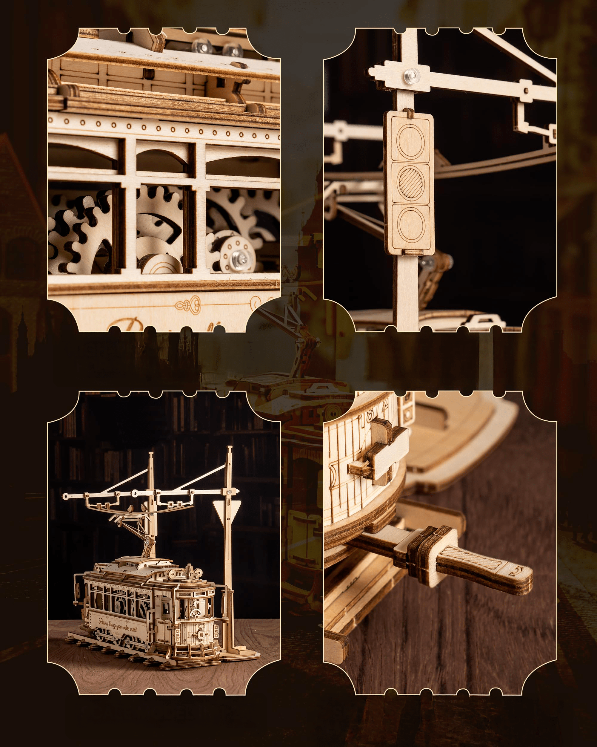 mon puzzle 3d  Puzzle 3D Bois Véhicule Steampunk - Tramway / Dirigeable Fantastique