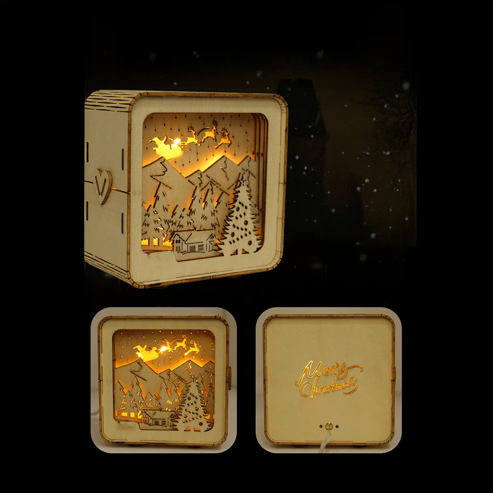 mon puzzle 3d  Aurora Borealis Puzzle 3D Bois Veilleuse Décorative