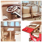 mon puzzle 3d  Puzzle 3D bois Voiture Van Vintage