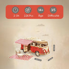 mon puzzle 3d  Puzzle 3D bois Voiture Van Vintage