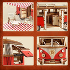 mon puzzle 3d  Puzzle 3D bois Voiture Van Vintage