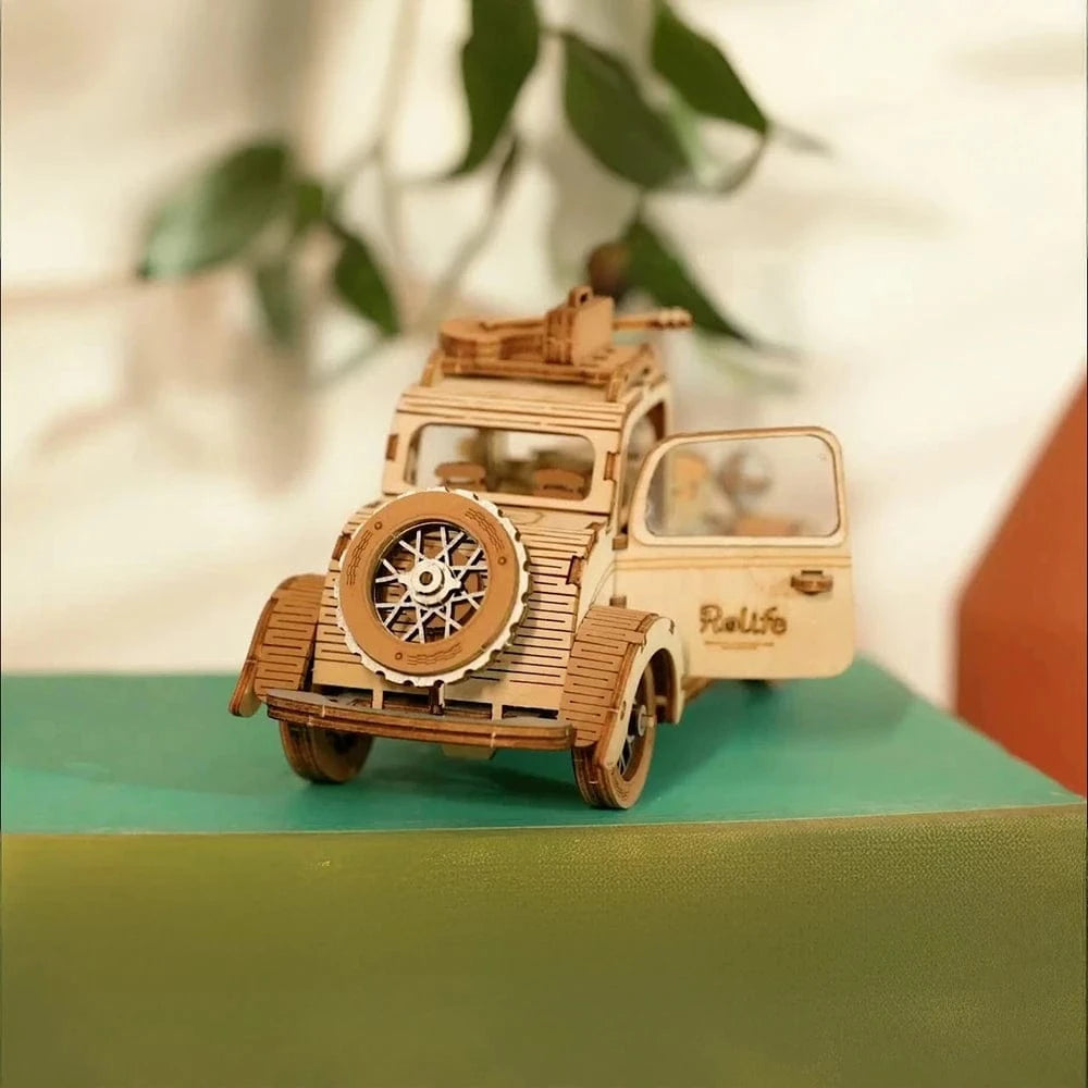 mon puzzle 3d  Puzzle 3D bois Voiture vintage